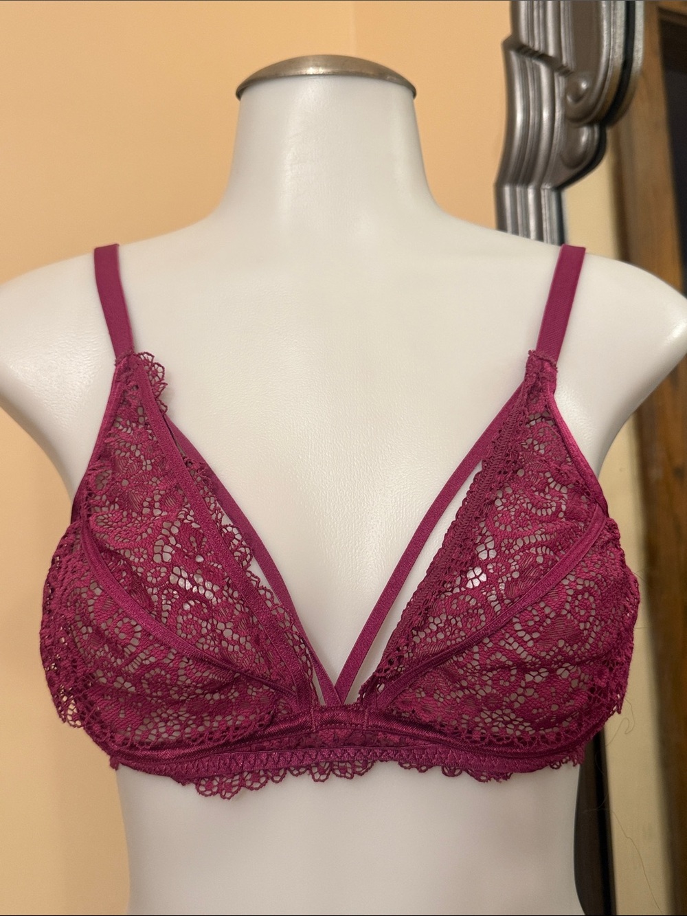 Adore Me Lace Triangle Bralette in Plum Women's Intimates